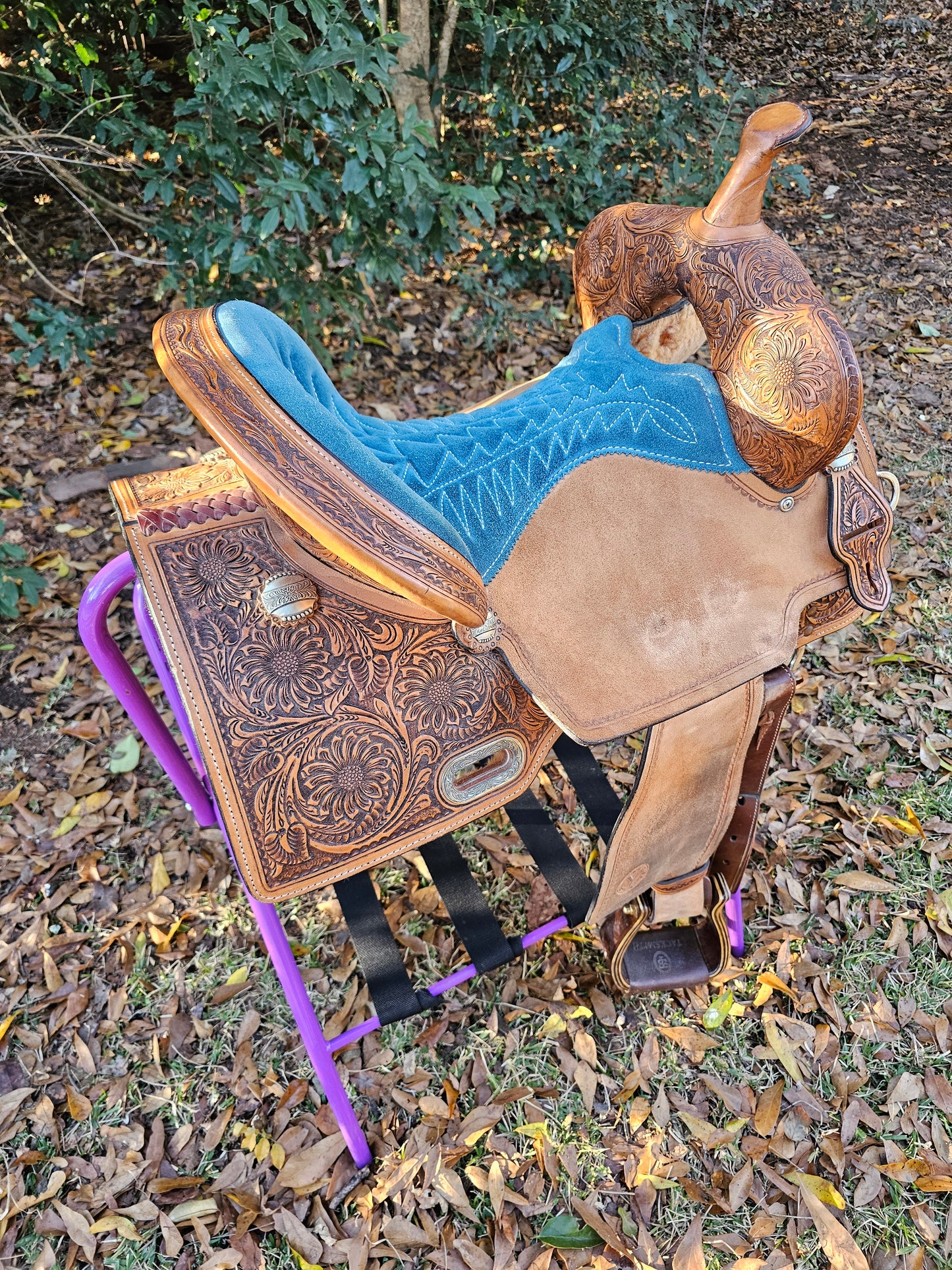 15" Circle Y "Maisie" Freedom Fit Barrel Saddle EXTRA PADDING!