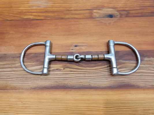 5" D-Ring Snaffle with copper rollers
