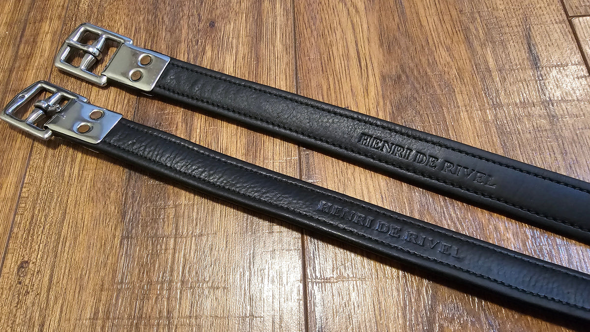 54" Henry de Rivel black stirrup leathers