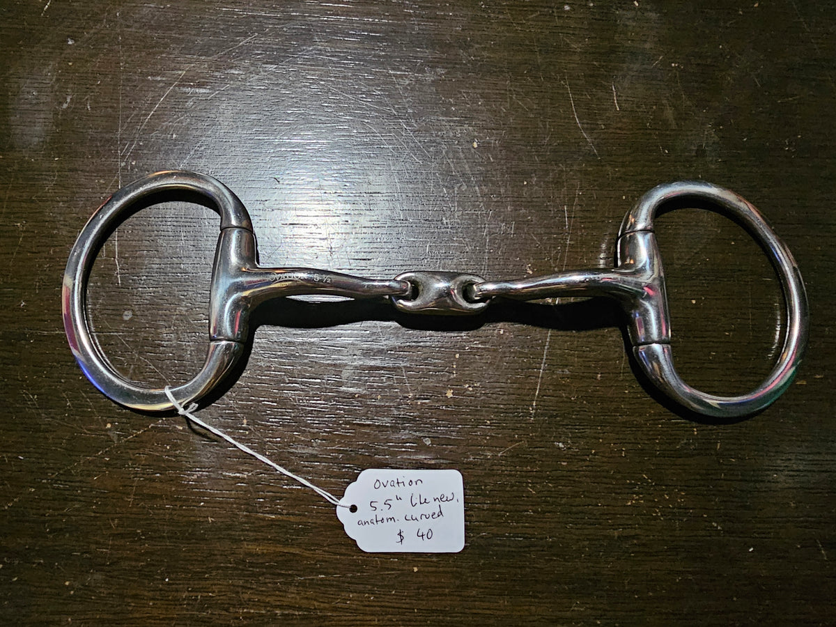 5.5" Ovation eggbutt double jointed anatomical snaffle bit
