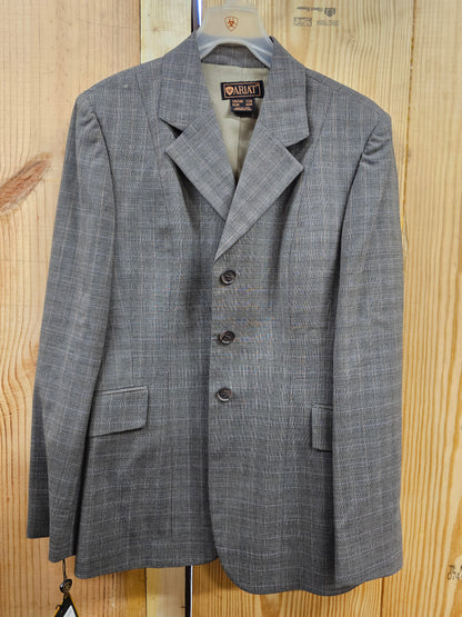 NWT Ariat Brown Plaid Trophy Coat Size 12R