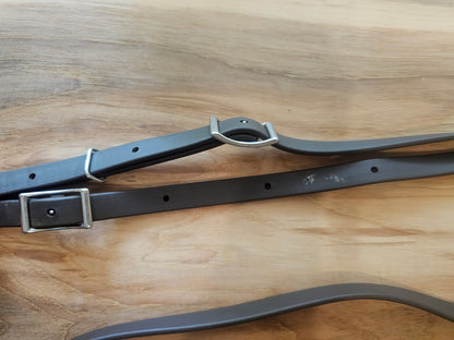 Weaver Brahma Web dark brown Trail reins used