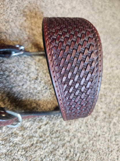 Western Browband Headstall basketweave like new