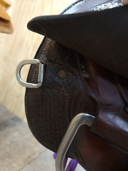 15" Rocking R Reining Saddle FQHB used