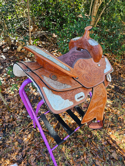 14" McCoy Trail Saddle With Silver Accents