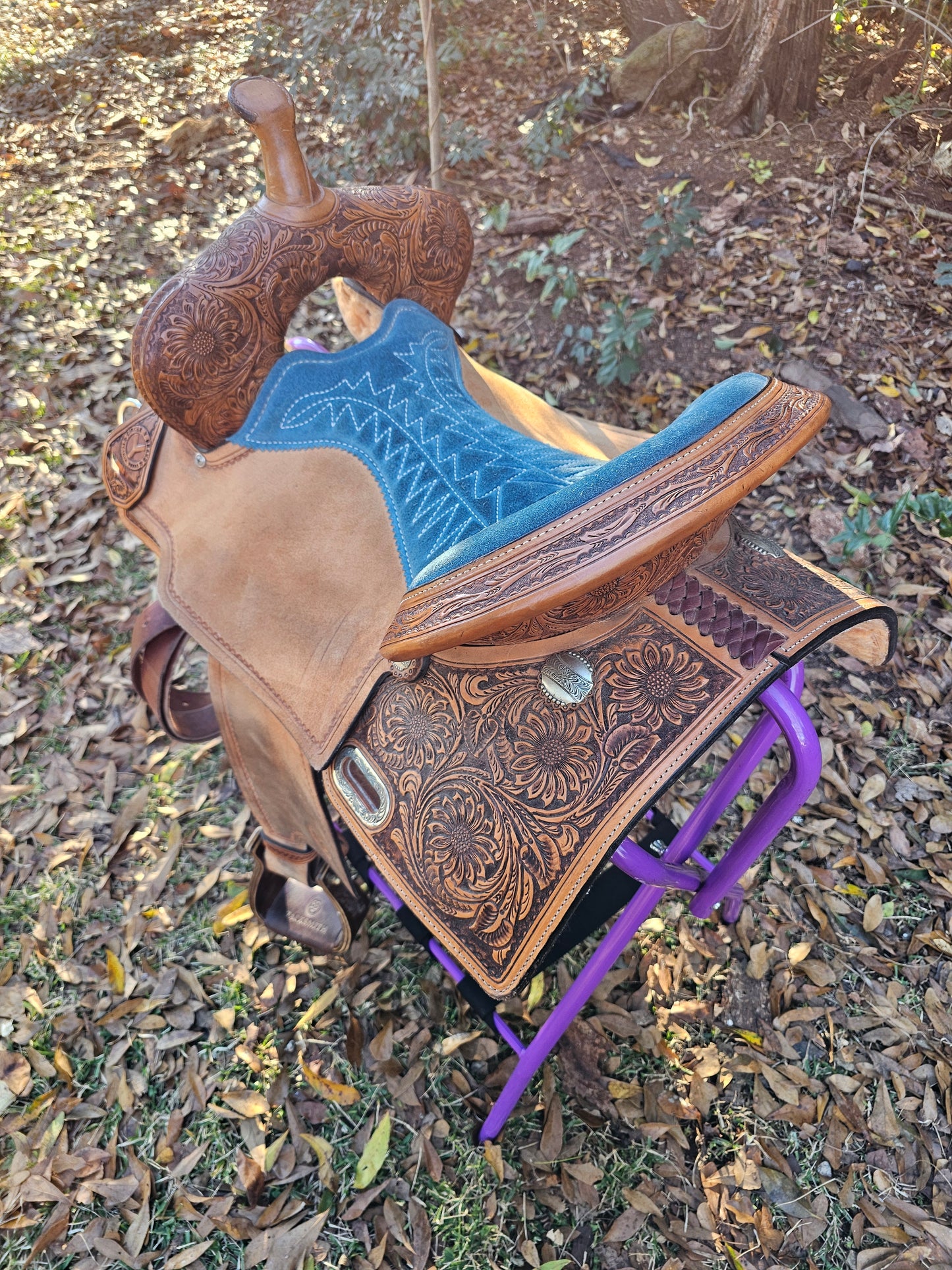 15" Circle Y "Maisie" Freedom Fit Barrel Saddle EXTRA PADDING!