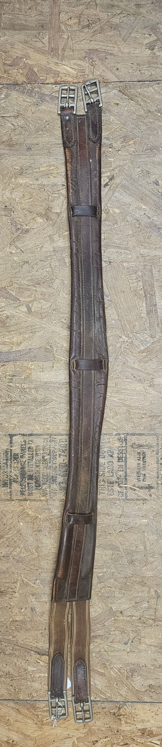 46" English leather girth contoured used