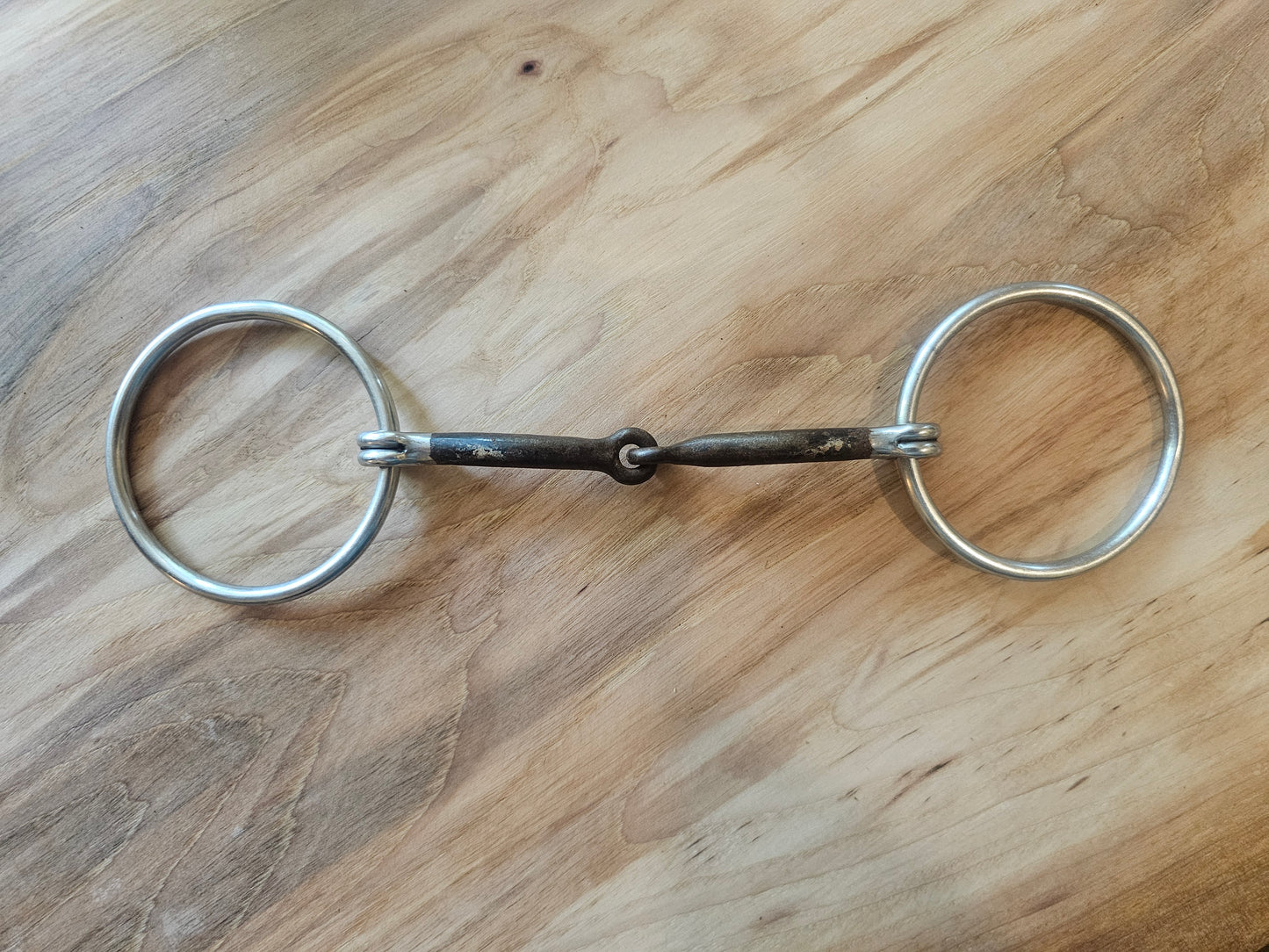 5.5" Western snaffle sweet iron bit used