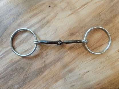 5.5" Western snaffle sweet iron bit used