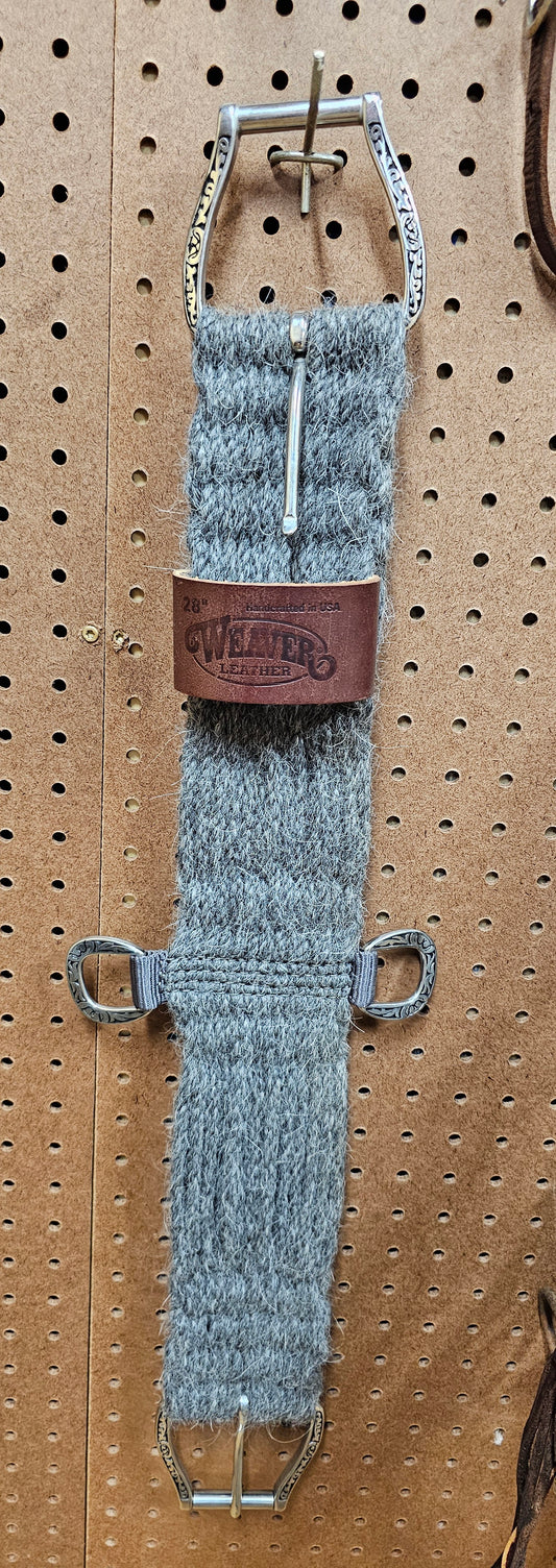 28" Weaver Mohair straight rope cinch like new