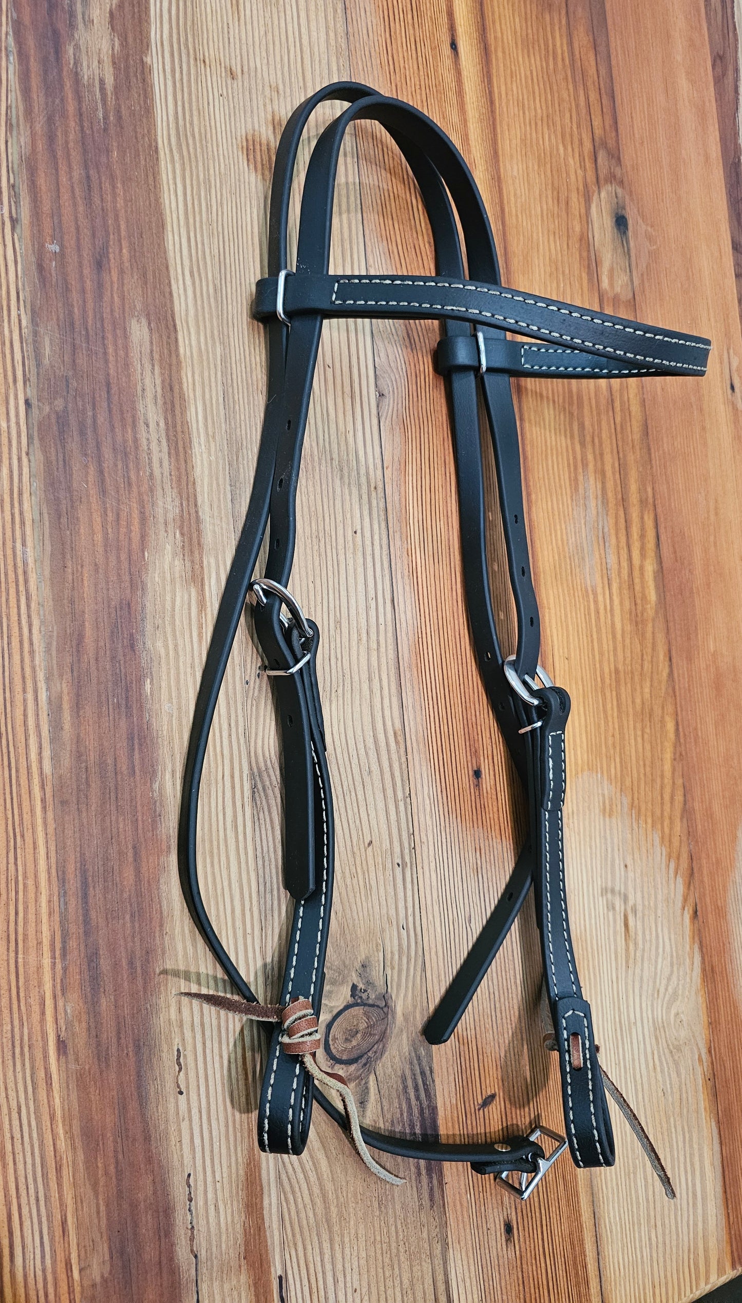 Black Weaver Synthetic Browband headstall