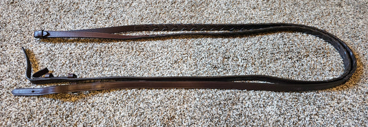 110" Dark Brown laced reins