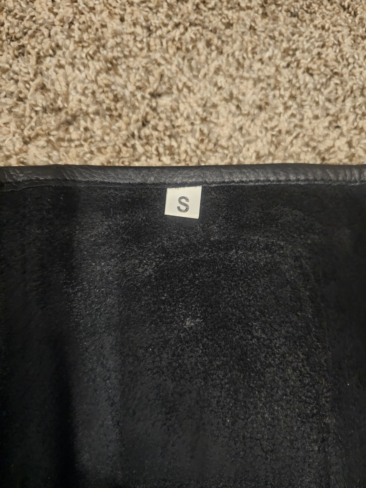 Black leather half chaps used