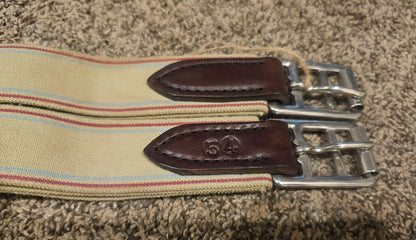 54" English contoured leather girth used like new