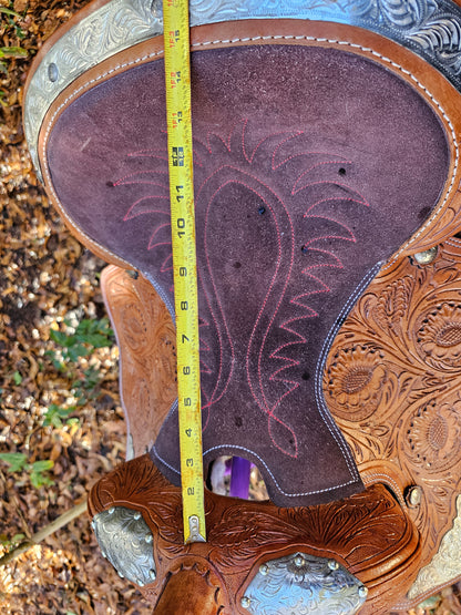 14" McCoy Trail Saddle With Silver Accents