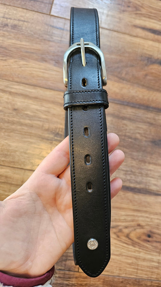 Black Dover Belt plain leather