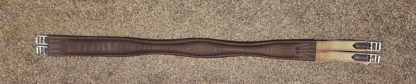 54" English contoured leather girth used like new