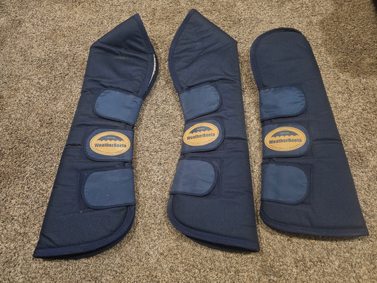 Three New Fleece lined WeatherBeeta Travel Boots Full size