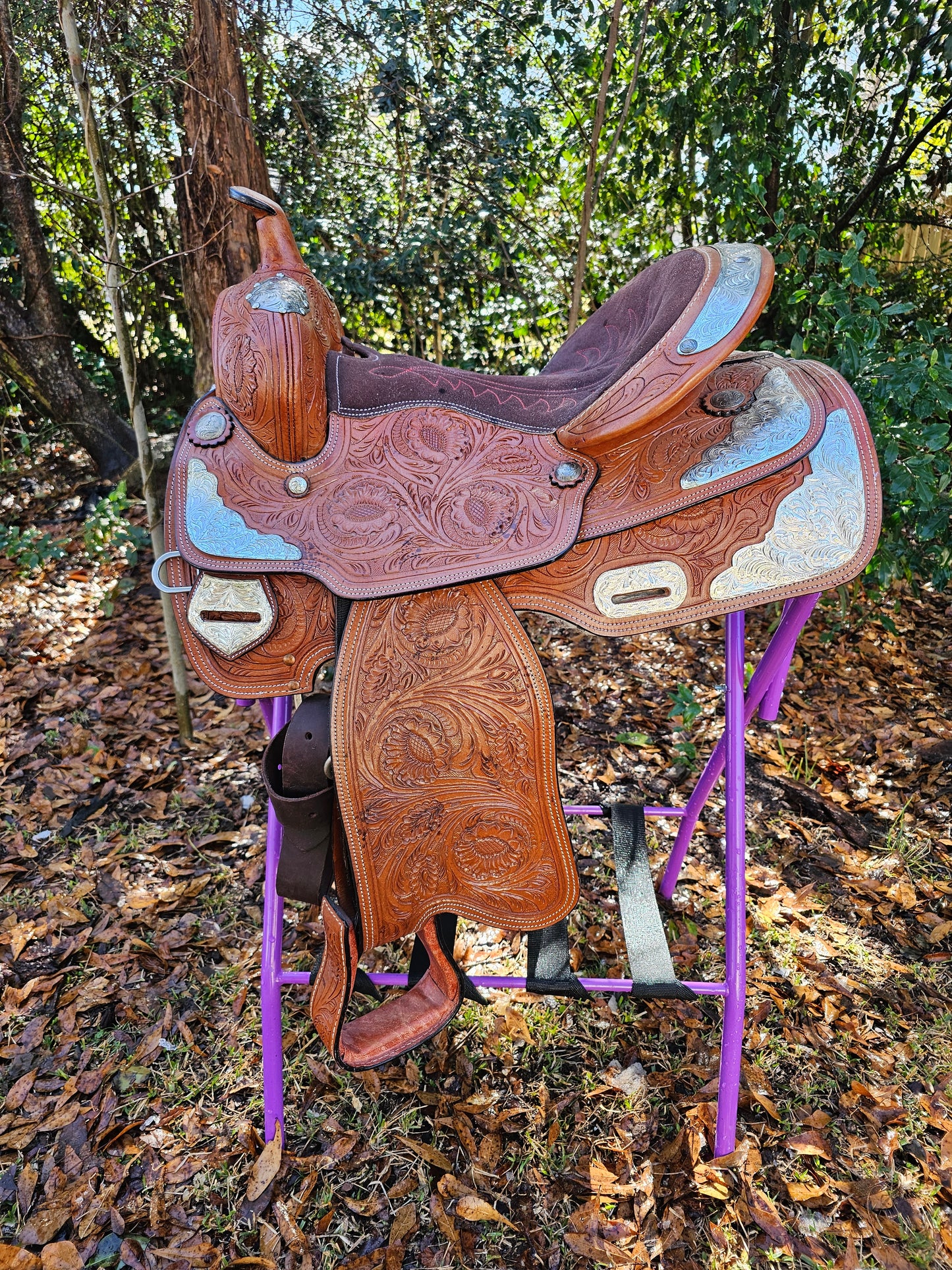 14" McCoy Trail Saddle With Silver Accents