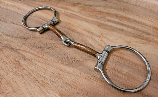 5" Eggbutt Copper Snaffle used